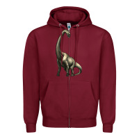 Burgundy brachiosaurus Zipper Hoodie - Artiststas