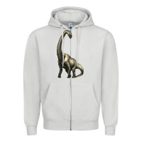 Dove Grey brachiosaurus Zipper Hoodie - Artiststas