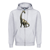 Heather Grey brachiosaurus Zipper Hoodie - Artiststas