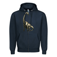 Navy brachiosaurus Zipper Hoodie - Artiststas