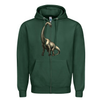 Sports Green brachiosaurus Zipper Hoodie - Artiststas