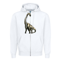 White brachiosaurus Zipper Hoodie - Artiststas