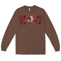 Chestnut patriotic native american headdress 16oz libbey cup Long Sleeve Tee - HRA Design Shop