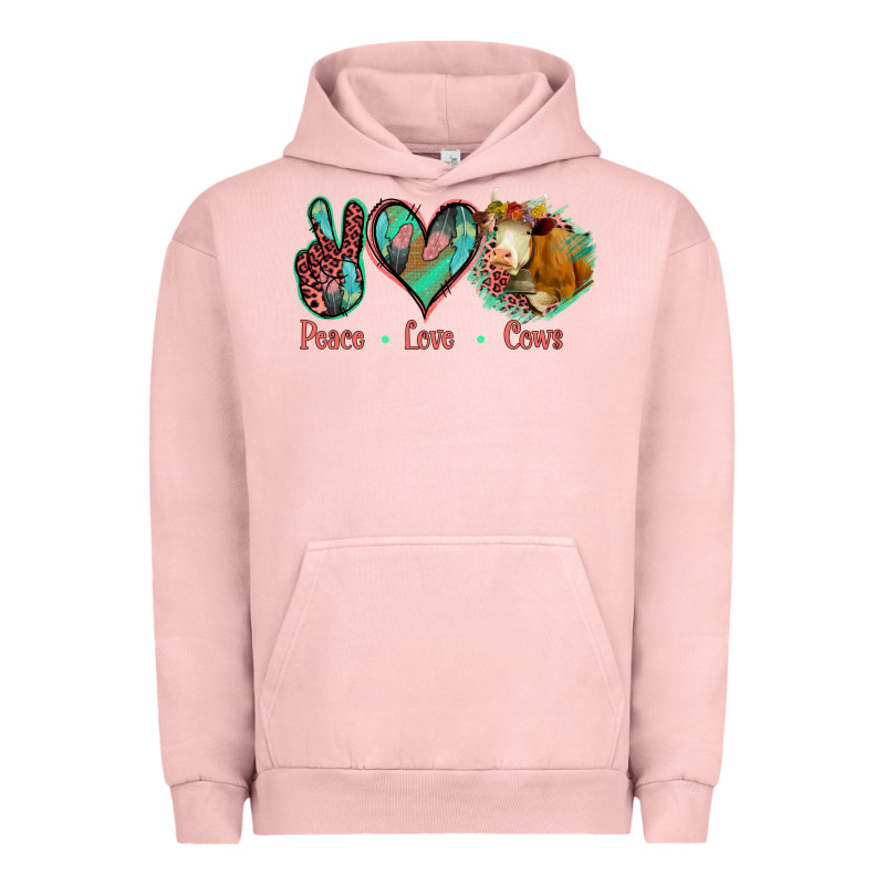 Peace Love Cows Urban Hoodie by Bettercallsaul | Teevron