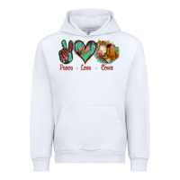 White Peace Love Cows Urban Hoodie - Bettercallsaul