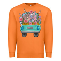 Carrot truck with flowers malia Premium Sweatshirt - MaliasSmallBusiness