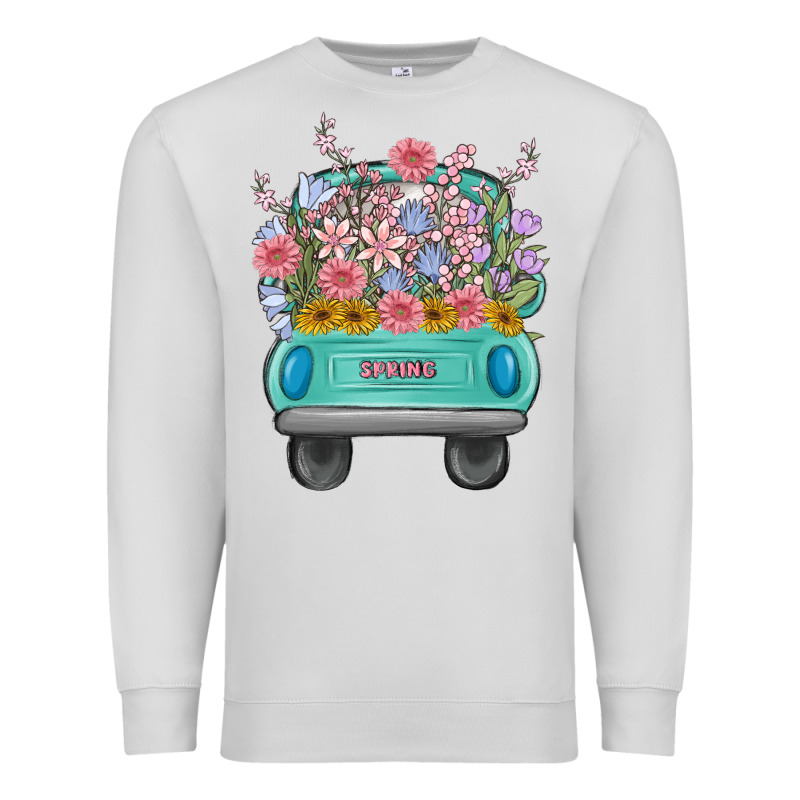 Truck With Flowers Malia Premium Sweatshirt by MaliasSmallBusiness | Teevron