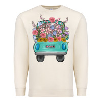 Sandshell truck with flowers malia Premium Sweatshirt - MaliasSmallBusiness