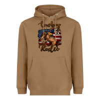 Toasted Coconut Cowboy Up Rodeo Bucking Bronco Heavyweight Hoodie - Jasminsmagicworld