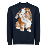 Navy Cute Bunny Heavyweight Sweatshirt - RanaPortraitStore
