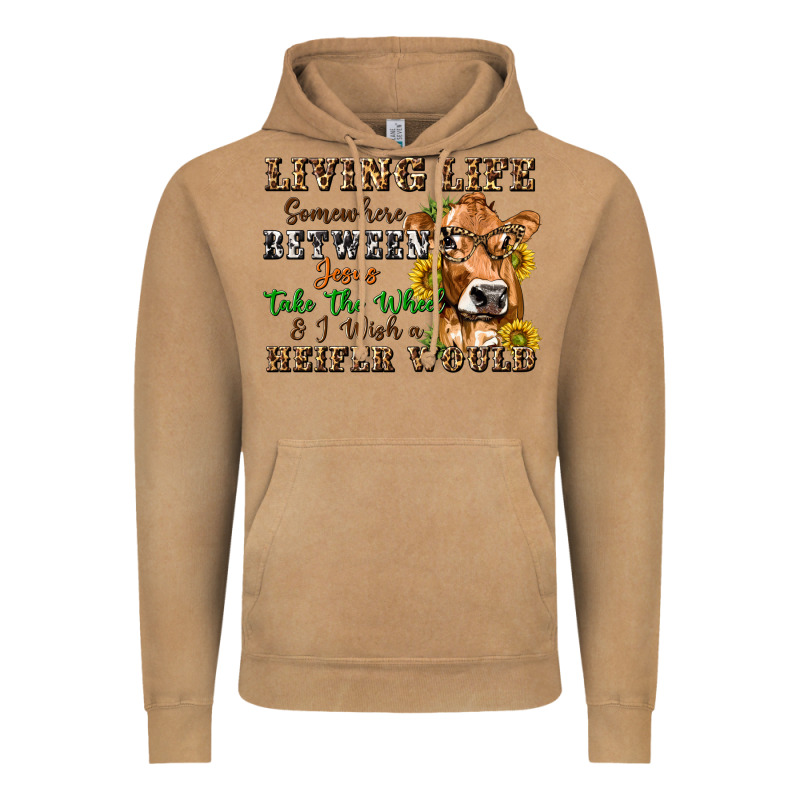 Living Life Somewhere Between Jesus Take The Wheel Vintage Hoodie by texasbilliewilder | Teevron