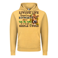 Vintage Mustard living life somewhere between jesus take the wheel Vintage Hoodie - texasbilliewilder