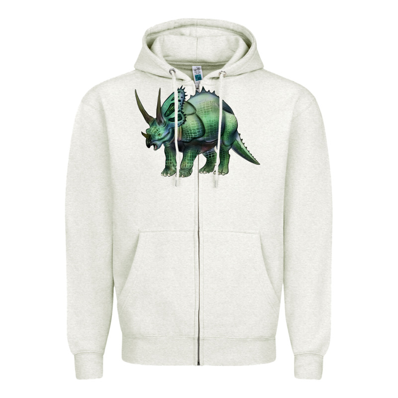 Dinosaur Triceratops Zipper Hoodie by Artiststas | Teevron