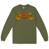 Army Green sunflowers and butterflies mama 16oz libbey cup Long Sleeve Tee - HRA Design Shop