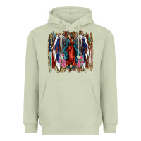 Matcha Lady of Guadalupe 4th of july Heavyweight Hoodie - Jasminsmagicworld