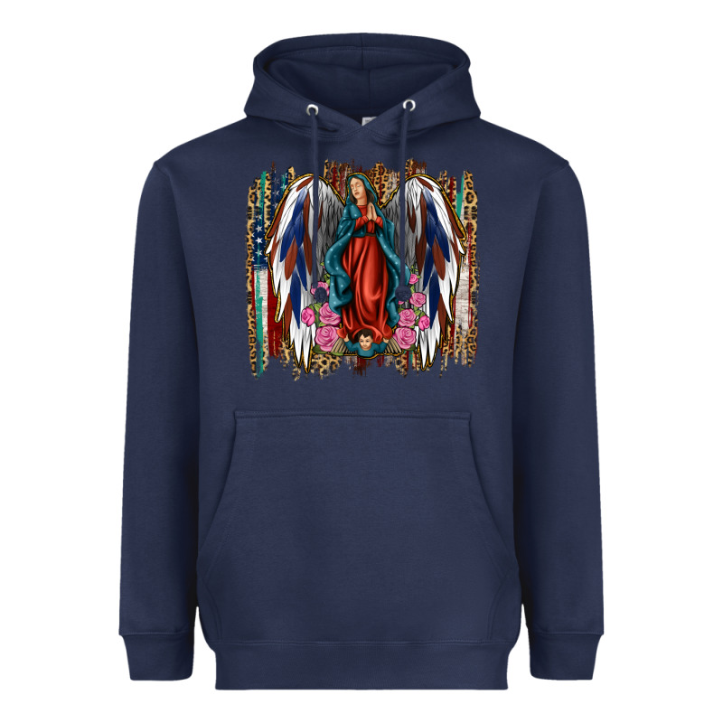 Lady Of Guadalupe 4th Of July Heavyweight Hoodie by Jasminsmagicworld | Teevron