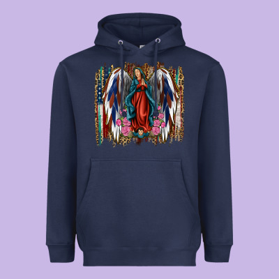 Lady Of Guadalupe 4th Of July Heavyweight Hoodie Designed By Jasminsmagicworld