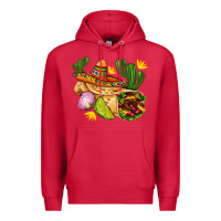 Cardinal burrito  with sombrero and union with cactus Premium Hoodie - AdoDesignShop