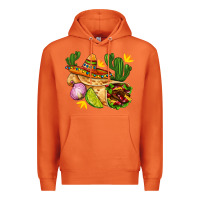 Carrot burrito  with sombrero and union with cactus Premium Hoodie - AdoDesignShop