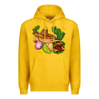 Lemon burrito  with sombrero and union with cactus Premium Hoodie - AdoDesignShop