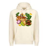 Sandshell burrito  with sombrero and union with cactus Premium Hoodie - AdoDesignShop