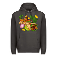 Smoke burrito  with sombrero and union with cactus Premium Hoodie - AdoDesignShop
