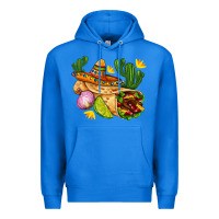 True Royal burrito  with sombrero and union with cactus Premium Hoodie - AdoDesignShop