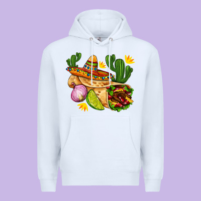 Burrito  With Sombrero And Union With Cactus Premium Hoodie Designed By Adodesignshop