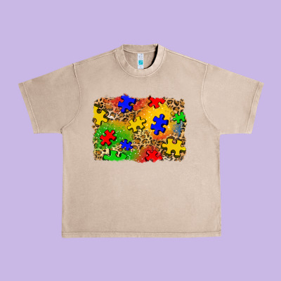 Autism Background Urban Heavy Tee Designed By Zillion Design Studio