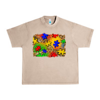 French Oak autism background Urban Heavy Tee - Zillion Design Studio