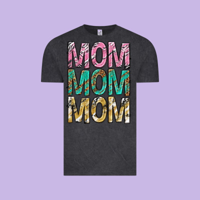 Mom Mom Mom Mothers Day Vintage Tee Designed By Texasbilliewilder