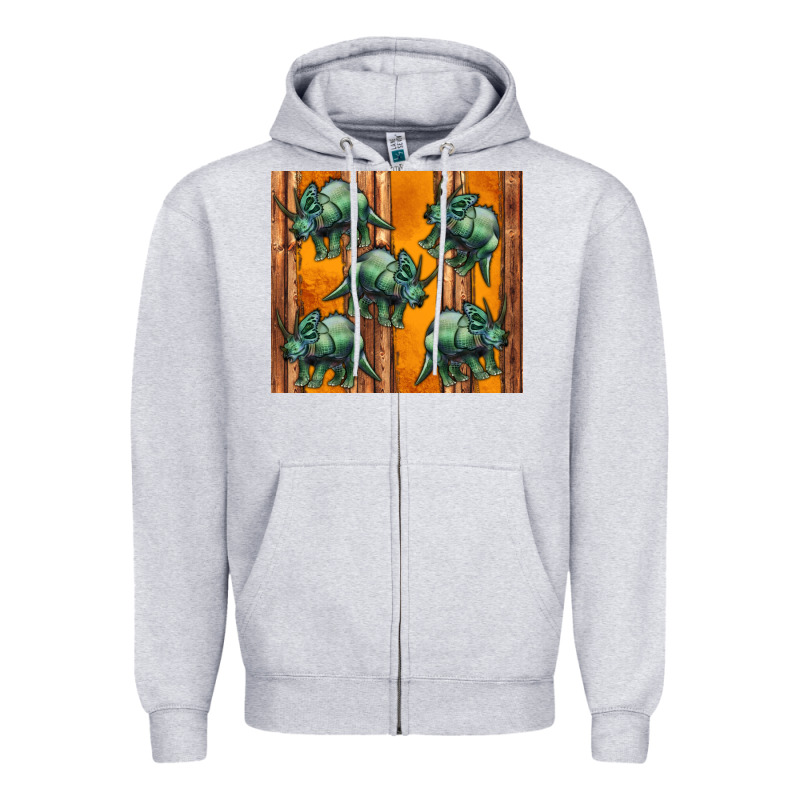Dinosaur Triceratops Zipper Hoodie by Artiststas | Teevron