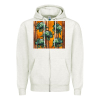 Oatmeal Heather dinosaur triceratops Zipper Hoodie - Artiststas
