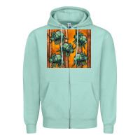Seafoam dinosaur triceratops Zipper Hoodie - Artiststas