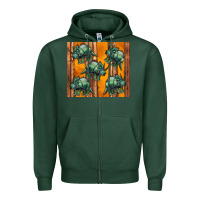 Sports Green dinosaur triceratops Zipper Hoodie - Artiststas