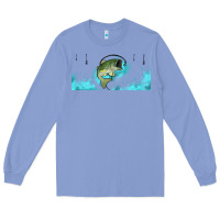 Colony Blue jumping bass fishing 16oz libbey cup Long Sleeve Tee - HRA Design Shop