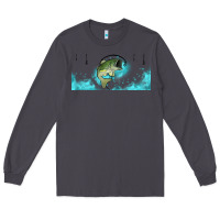 Smoke jumping bass fishing 16oz libbey cup Long Sleeve Tee - HRA Design Shop
