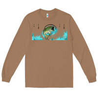 Toasted Coconut jumping bass fishing 16oz libbey cup Long Sleeve Tee - HRA Design Shop
