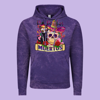 Dia De Los Muertos Vintage Hoodie Designed By Zillion Design Studio