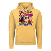 Vintage Mustard dia de los muertos Vintage Hoodie - Zillion Design Studio
