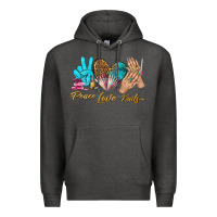 Charcoal Heather peace love nails bbs Premium Hoodie - BundleAndBundleShop