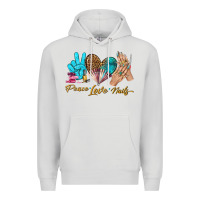Dove Grey peace love nails bbs Premium Hoodie - BundleAndBundleShop