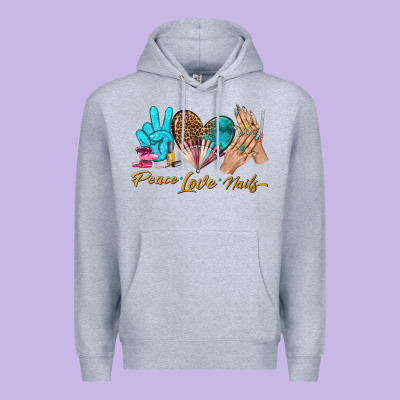 Peace Love Nails Bbs Premium Hoodie Designed By Bundleandbundleshop