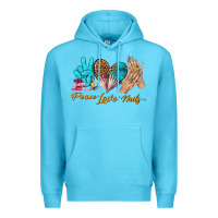 Ocean Blue peace love nails bbs Premium Hoodie - BundleAndBundleShop