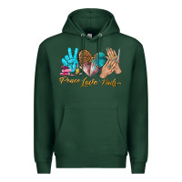 Sports Green peace love nails bbs Premium Hoodie - BundleAndBundleShop