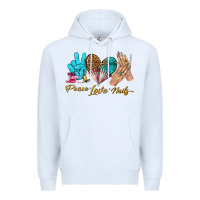 White peace love nails bbs Premium Hoodie - BundleAndBundleShop