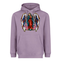 Lavender Angel Wing Lady of Guadalupe 4th of July Heavyweight Hoodie - Jasminsmagicworld