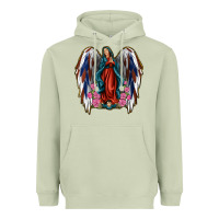 Matcha Angel Wing Lady of Guadalupe 4th of July Heavyweight Hoodie - Jasminsmagicworld