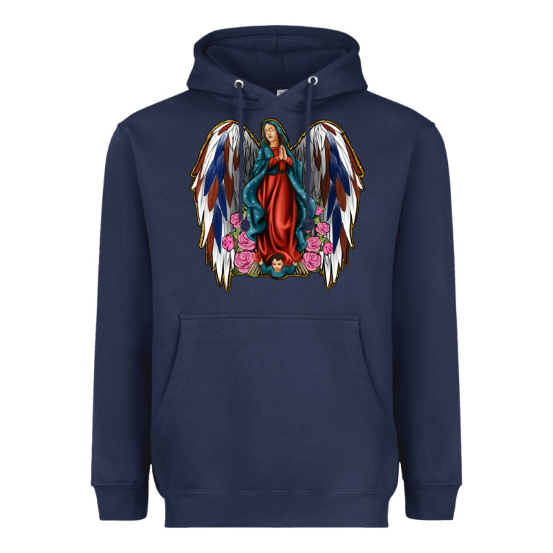Angel Wing Lady Of Guadalupe 4th Of July Heavyweight Hoodie by Jasminsmagicworld | Teevron