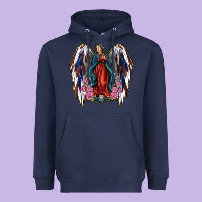 Angel Wing Lady Of Guadalupe 4th Of July Heavyweight Hoodie Designed By Jasminsmagicworld